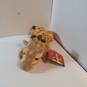 FAO Schwarz Giraffe Plush Laying Down Stuffed Animal 12" TAG